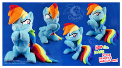 Size: 4442x2500 | Tagged: safe, artist:chibi-pets, rainbow dash, pegasus, pony, g4, tanks for the memories, irl, photo, plushie, rainbow grinch, solo