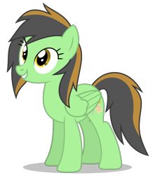 Size: 3200x3671 | Tagged: safe, artist:creedyboy124, oc, oc only, oc:olivia lee, pegasus, pony, g4, female, high res, mare, simple background, smiling, solo, transparent background, vector
