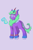 Size: 1365x2048 | Tagged: safe, artist:mscolorsplash, oc, oc only, kirin, cleaning, cloven hooves, commission, glass, kirin oc, levitation, magic, male, purple background, rag, simple background, solo, telekinesis