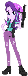 Size: 947x2518 | Tagged: safe, artist:edy_january, edit, vector edit, starlight glimmer, human, equestria girls, g4, my little pony equestria girls: better together, belt, gun, gunslinger, handgun, humanized, mp5, pistol, revolver, simple background, solo, special forces, submachinegun, task forces 141, taurus raging.bull, transparent background, trigger discipline, vector, weapon