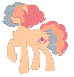 Size: 1457x1521 | Tagged: safe, artist:lesghostie, oc, oc only, oc:james jester pie, earth pony, pony, chest fluff, hair over eyes, male, offspring, parent:cheese sandwich, parent:pinkie pie, parents:cheesepie, simple background, solo, stallion, transparent background