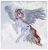 Size: 3700x3830 | Tagged: safe, artist:hysteriana, oc, oc:horror bittersweet, pegasus, pony, anime style, chest fluff, cloud, commission, cute, day, detailed, detailed background, detailed hair, digital art, ear fluff, ear piercing, electricity, feather, flying, full body, high res, light skin, male, phone drawing, piercing, red eyes, sky, solo, spread wings, stallion, tail, wings