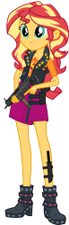 Size: 1920x6217 | Tagged: safe, artist:edy_january, edit, vector edit, sunset shimmer, human, equestria girls, g4, my little pony equestria girls: better together, apc, apc9, belt, equipment, geode of empathy, glock 17, gun, handgun, knife, magical geodes, pistol, simple background, solo, special forces, submachinegun, task forces 141, transparent background, vector, weapon