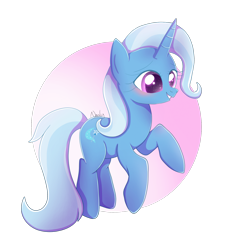 Size: 1742x1822 | Tagged: safe, artist:nnaly, trixie, pony, unicorn, g4, blushing, female, gradient background, horn, mare, signature, simple background, smiling, solo, transparent background