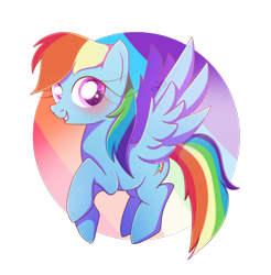 Size: 1754x1786 | Tagged: safe, artist:nnaly, rainbow dash, pegasus, pony, g4, abstract background, blushing, cute, dashabetes, female, looking at you, mare, raised hoof, signature, simple background, smiling, smiling at you, solo, spread wings, transparent background, wings
