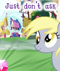 Size: 266x313 | Tagged: safe, gameloft, derpy hooves, pegasus, pony, g4, my little pony: magic princess, cropped, female, mare, meme, mobile game, reaction image, solo, text, wow! glimmer