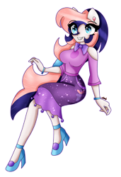 Size: 2447x3584 | Tagged: safe, artist:dazzlingmimi, bunny hop, human, equestria girls, g1, g4, busty bunny hop, equestria girls-ified, female, g1 to equestria girls, generation leap, high res, ponied up, simple background, solo, transparent background