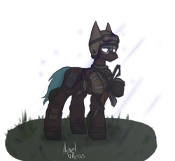 Size: 2925x2681 | Tagged: safe, artist:ashel_aras, oc, pony, armor, high res, simple background, solo, transparent background, weapon