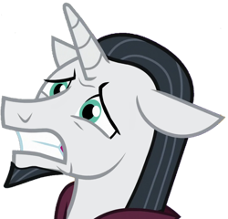 Size: 913x875 | Tagged: safe, edit, edited screencap, screencap, chancellor neighsay, g4, school raze, background removed, cropped, scared, simple background, solo, transparent background