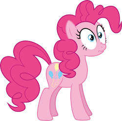 Size: 3022x3000 | Tagged: safe, artist:cloudy glow, pinkie pie, earth pony, pony, g4, too many pinkie pies, .ai available, high res, scrunchy face, simple background, solo, transparent background, vector