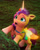 Size: 1072x1325 | Tagged: safe, screencap, sunny starscout, alicorn, earth pony, pony, g5, my little pony: make your mark, my little pony: make your mark chapter 6, the isle of scaly, spoiler:g5, cropped, female, glowing, glowing horn, glowing wings, horn, mare, race swap, solo, sunnycorn, the isle of scaly (location), transformation, wings