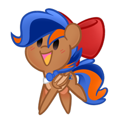 Size: 1785x1932 | Tagged: safe, artist:ninnydraws, oc, oc only, oc:johan, bat pony, pony, bat pony oc, blushing, bow, bowtie, commission, cute, hair bow, looking at you, male, open mouth, open smile, pale belly, simple background, smiling, solo, transparent background, ych result