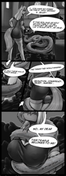 Size: 2250x6000 | Tagged: safe, artist:shamziwhite, oc, oc:ripy, snake, anthro, clothes, comic, monochrome, nun, nun uniform, standing, stockings, text, thigh highs, tight clothing