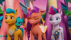 Size: 1920x1076 | Tagged: safe, screencap, blaize skysong, fountain (g5), hitch trailblazer, izzy moonbow, leaf (g5), luxxe, misty brightdawn, pipp petals, sparky sparkeroni, spike, sunny starscout, tumble (g5), zipp storm, alicorn, dragon, earth pony, pegasus, pony, unicorn, g5, my little pony: make your mark, my little pony: make your mark chapter 6, the isle of scaly, spoiler:g5, spoiler:my little pony: make your mark, spoiler:my little pony: make your mark chapter 6, spoiler:mymc06e01, animated, cheering, detective zipp, dragon lord spike, excited, female, forest, gasp, glowing, glowing horn, glowing wings, happy, horn, mane five, mane six (g5), mane stripe sunny, mare, marestream, nature, older, older spike, race swap, rebirth misty, smiling, sound, spread wings, sunnycorn, the isle of scaly (location), tree, webm, wings