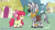 Size: 1893x1063 | Tagged: safe, artist:caffeinatedcarny, apple bloom, zecora, earth pony, pony, zebra, g4, bag, blank flank, bow, female, filly, foal, freckles, markings, redesign, redraw, saddle bag, unshorn fetlocks