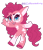 Size: 1149x1333 | Tagged: safe, artist:caffeinatedcarny, pinkie pie, earth pony, anthro, unguligrade anthro, g4, coat markings, dappled, markings, simple background, solo, stylized, transparent background