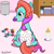 Size: 1280x1280 | Tagged: safe, artist:thunderdasher07, jazz hooves, earth pony, pony, g5, abdl, adult foal, baby bottle, baby powder, blocks, blushing, both cutie marks, butt, butt focus, caught, changing table, diaper, diaper butt, diaper fetish, diaper pail, ear fluff, female, fetish, hoof fluff, leg fluff, looking back, mare, non-baby in diaper, nursery, pacifier, plot, ponytail, poofy diaper, signature, sitting, solo, tail, tail hole, unshorn fetlocks