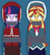 Size: 665x743 | Tagged: safe, artist:robukun, edit, sunset shimmer, twilight sparkle, human, equestria girls, g4, bondage, bound and gagged, clothes, dress, duo, gag, long skirt, skirt, tape, tape bondage, tape gag, tied to chair, tied up, twilight sparkle (alicorn), victorian, victorian dress