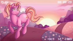 Size: 1192x670 | Tagged: safe, artist:therabbitfollower, luster dawn, pony, unicorn, g4, female, heart, heart eyes, mare, solo, sunrise, wingding eyes