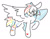 Size: 500x389 | Tagged: safe, artist:kenny, rainbow dash, pegasus, pony, g4, simple background, solo, white background