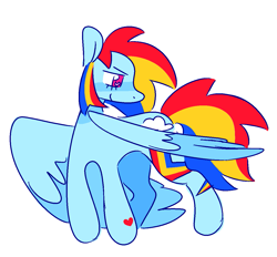 Size: 1205x1117 | Tagged: safe, artist:kenny, rainbow dash, pegasus, pony, g4, alternate color palette, simple background, solo, white background