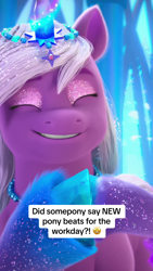 Size: 1080x1920 | Tagged: safe, screencap, izzy moonbow, violet frost, auroricorn, pony, unicorn, g5, my little pony: make your mark, my little pony: make your mark chapter 6, official, secrets of starlight, spoiler:g5, spoiler:my little pony: make your mark chapter 6, spoiler:mymc06e04, duo, female, mare, offscreen character