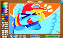 Size: 1073x658 | Tagged: safe, artist:kenny, rainbow dash, pegasus, pony, g4, alternate color palette, animal jam, solo