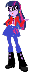 Size: 228x516 | Tagged: safe, artist:matik1982, sci-twi, twilight sparkle, equestria girls, g4, clothes, denim, glasses, jacket, jeans, leg warmers, pants, shirt, shoes, simple background, solo, transparent background