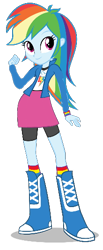 Size: 220x536 | Tagged: safe, artist:matik1982, rainbow dash, equestria girls, g4, boots, clothes, jacket, shirt, shoes, simple background, skirt, socks, solo, transparent background