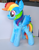 Size: 1909x2477 | Tagged: safe, artist:lnzz, rainbow dash, pegasus, pony, g4, irl, photo, plushie, rainbow, solo, spread wings, tail, wings