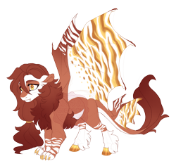 Size: 3600x3400 | Tagged: safe, artist:gigason, oc, oc:gold stripe, hybrid, closed mouth, coat markings, colored claws, colored hooves, colored wings, fangs, frown, golden eyes, gradient mane, gradient tail, high res, hoof polish, hybrid oc, interspecies offspring, leonine tail, male, multicolored wings, multiple wings, obtrusive watermark, offspring, pale belly, parent:oc:haywire, parent:scorpan, parents:canon x oc, simple background, slit pupils, socks (coat markings), solo, spread wings, standing, stripes, tail, transparent background, watermark, wings, yellow eyes