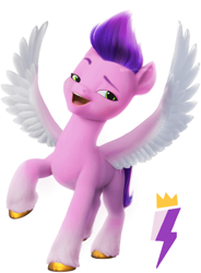 Size: 500x681 | Tagged: safe, artist:starbuzzarts, edit, pipp petals, zipp storm, pegasus, pony, g5, colored hooves, female, lidded eyes, open mouth, palette swap, pipp storm, recolor, royal sisters (g5), siblings, simple background, sisters, solo, spread wings, white background, wings