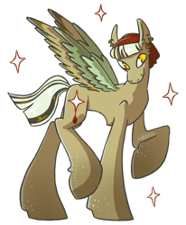 Size: 1264x1536 | Tagged: safe, artist:inkbl0t, oc, oc only, oc:revelation, pegasus, pony, bangs, ear piercing, freckles, gradient hooves, green wings, hat, hummingbird wings, mischievous, piercing, short tail, simple background, smiling, solo, tail, transparent background, white mane, wings, yellow eyes, yellow wings