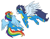 Size: 926x720 | Tagged: safe, artist:dasher666, artist:monnarcha, edit, rainbow dash, soarin', pegasus, pony, g4, clothes, female, male, mare, ship:soarindash, shipping, simple background, stallion, straight, uniform, white background, wonderbolts uniform