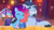 Size: 1280x720 | Tagged: safe, edit, edited screencap, editor:dawkinsdalmatian, screencap, alphabittle blossomforth, misty brightdawn, pony, unicorn, g5, misty moves in, my little pony: tell your tale, spoiler:g5, spoiler:my little pony: tell your tale, spoiler:tyts01e65, father and child, father and daughter, female, male, mare, rebirth misty, stallion