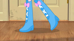 Size: 1280x717 | Tagged: safe, artist:josephpatrickbrennan, editor:josephpatrickbrennan, pinkie pie, equestria girls, g4, boots, boots shot, high heel boots, legs, pictures of legs, shoes, solo