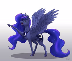 Size: 3500x3000 | Tagged: safe, artist:tauts05, princess luna, alicorn, pony, g4, female, gradient background, high res, mare, solo