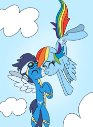 Size: 720x977 | Tagged: safe, artist:dasher666, artist:leenymesk, edit, rainbow dash, soarin', pegasus, pony, g4, female, male, mare, ship:soarindash, shipping, stallion, straight