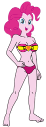 Size: 523x1425 | Tagged: safe, artist:matik1982, pinkie pie, equestria girls, g4, bikini, bra, clothes, female, simple background, solo, swimsuit, transparent background, underwear