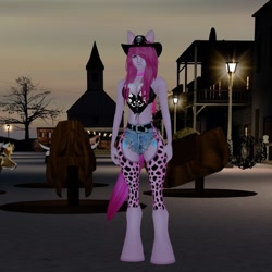 Size: 1024x1024 | Tagged: safe, artist:pinkamenausuario, pinkie pie, earth pony, anthro, g4, 3d, cowgirl, female, imvu, pinkamena diane pie, solo