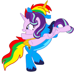 Size: 1655x1595 | Tagged: safe, artist:shieldwingarmorofgod, starlight glimmer, oc, oc:shield wing, alicorn, pony, g4, alicornified, base used, duo, female, male, race swap, simple background, smiling, starlicorn, transparent background, xk-class end-of-the-world scenario