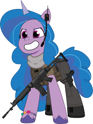 Size: 1042x1383 | Tagged: safe, artist:edy_january, artist:prixy05, edit, vector edit, izzy moonbow, pony, unicorn, g5, my little pony: tell your tale, armor, assault rifle, australia, body armor, call of duty, call of duty: warzone, clothes, combat knife, equipment, fn fnc, fnc, glock 17, gun, handgun, insurgency: sandstorm, knife, military, military pony, military uniform, pistol, radio, rifle, simple background, soldier, soldier pony, solo, tactical, tactical vest, transparent background, uniform, vector, vest, warfighter, weapon