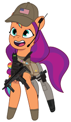 Size: 684x1172 | Tagged: safe, artist:edy_january, artist:prixy05, edit, vector edit, earth pony, pony, g5, my little pony: tell your tale, american flag, armor, body armor, call of duty, call of duty: warzone, clothes, delta team, equipment, gears, gun, handgun, hat, insurgency: sandstorm, leader, military, military pony, military uniform, mp7, pistol, radio, sergeant, sgt.sunny, simple background, soldier, soldier pony, solo, special forces, submachinegun, tactical vest, transparent background, uniform, united states, us army, usp, vector, vest, weapon