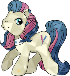 Size: 1715x1864 | Tagged: safe, artist:fairymoss, bonna fide, glamour gleam, crystal pony, g3, g4, g4 to g3, generation leap, request, requester:reversalmushroom, simple background, solo, transparent background