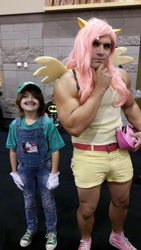 Size: 523x929 | Tagged: safe, artist:metalslimer, fluttershy, human, g4, butterscotch, clothes, cosplay, costume, flutterguy, irl, irl human, luigi, photo, rule 63, super mario bros.