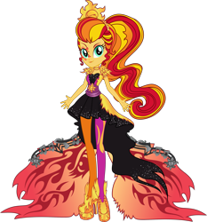 Size: 2513x2691 | Tagged: source needed, safe, alternate version, artist:xebck, sunset shimmer, equestria girls, g4, my little pony equestria girls: rainbow rocks, my little pony: equestria girls: sunset shimmer's time to shine, high res, simple background, solo, transparent background, wings
