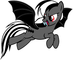 Size: 1024x840 | Tagged: safe, artist:porygon2z, artist:thedrksiren, rainbow dash, oc, oc:count dashula, bat pony, pegasus, pony, undead, vampire, g4, base used, bat ponified, black and white mane, colored wings, female, flying, looking back, mare, race swap, rainbowbat, red eyes, simple background, solo, transparent background, vector, wings