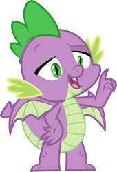 Size: 3000x4405 | Tagged: safe, artist:cloudy glow, spike, dragon, g4, sparkle's seven, .ai available, simple background, solo, transparent background, vector, winged spike, wings