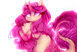 Size: 2890x1968 | Tagged: safe, artist:krissstudios, oc, oc only, pony, unicorn, chest fluff, ear fluff, female, mare, simple background, solo, white background