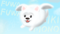 Size: 1920x1080 | Tagged: safe, artist:nomemint, cloudpuff, dog, flying pomeranian, pomeranian, g5, winged dog